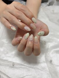 mint green nail