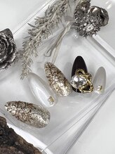 アマリネ(Amarine)/雪の結晶ネイル