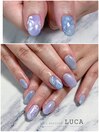W-211紫陽花カラー概念ネイル