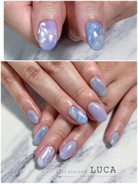 W-211紫陽花カラー概念ネイル