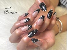 リスタート(Restart)/ドット×黒フレンチ