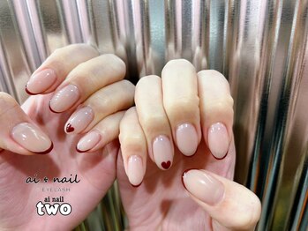 アイネイル 小倉(ai nail)/2本アート＋カラーライン