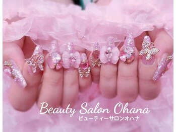 ビューティ サロン オハナ ネイル(Beauty Salon OHANA)の写真/【(ジェル)パーツ盛り放題5900円～】Vカットやデコパーツ等なんでもOKの盛り放題コースが登場♪パーツ多数!