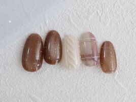 マグネット×ニット×チェック