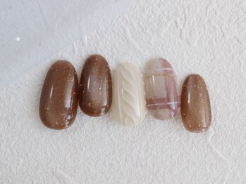 ココネイル/マグネット×ニット×チェック