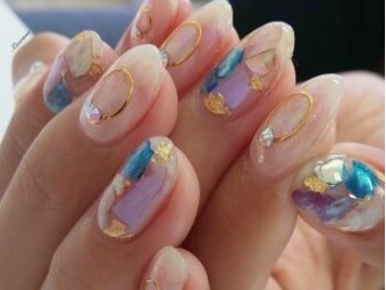 ラシェスキタモト (luscius kitamoto)/シェル埋め込みクリアネイル