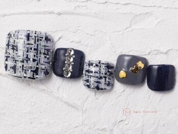 ネイルメゾン 池袋店(NAIL MAISON)/上品ツイードハート¥11000