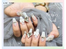 センシー ネイル スタジオ(Sensy Nail Studio)/チップ長出し+パーツ付け放題