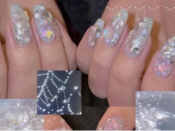 ジェミーネイル エビス(Jemiy nail ebisu)/うるうるホロシルバーラメ星
