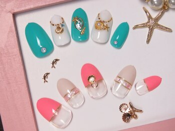 リエル(Riel)/可愛い夏色ネイル☆定額新規8280