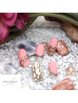 アヤネイルズ アンド アイラッシュ(AYA NAILZ.&Eyelash)/秋の新作デザイン¥8800