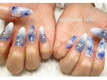 ネイルサロン ビビ(bibi)/夏のフラワーネイル