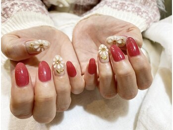 スパフーラ(Spa HULA)/ぷくぷくお花ネイル