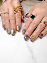 アンドルーチェ なんばパークス店(ANDRUCHE)/オーロラネイル/ブルーネイル