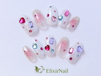 エリクサーネイル 心斎橋(Elixir Nail)の写真/【オフ無料☆今月のお勧め10種¥5980】お好きなサンプルから選択◎あなただけのMIXカラーでモテ可愛を演出♪