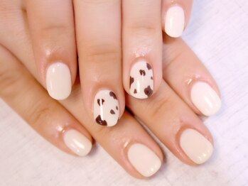 ラルネイル 大宮(Lull. nail)/*牛柄*MILKワンカラー*