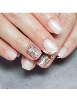 たゆ ネイル(たゆnail)/クリスマスツイードネイル