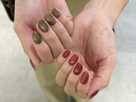 秋ネイル　パラジェル