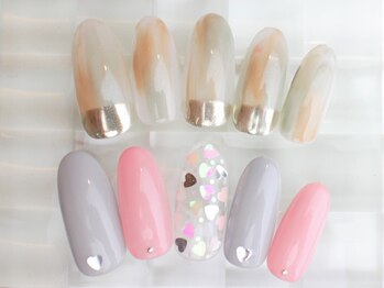 ネイルサロン あかねいろ/バレンタイン　ニュアンスアート