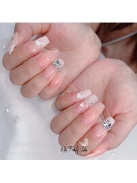 バレンタインネイル