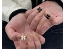 シンプルリボンネイル