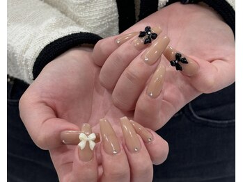 ガレリアエレガンテ KHビル店(GALLARIA Elegante)/シンプルリボンネイル