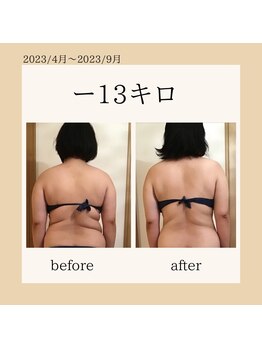 サロン シエラ/-13kg 6カ月リバウンド無し 30代