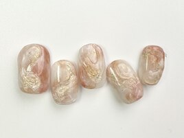ぷっくりインクミラーネイル