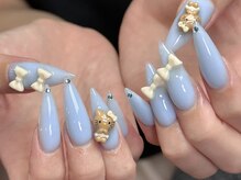 ダークハニー 原宿店(Dark Honey)/水色ネイル/付け放題