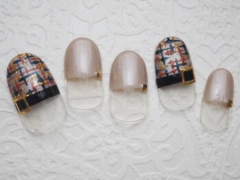 ネイルサロン ブランシュール(Nail Salon Blancheur)/【ツイードハーフフレンチ】