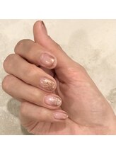 リンク(LINK)/ゴールド　シンプルネイル