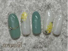 ミオリィ(meoli)/ワンカラー＋フラワーアート