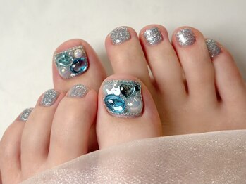 リッシュ ドゥ(RICHE deux)の写真/先取りフットネイル！激かわサンダルとのコーデ確定♪【フット☆アート2本付¥6900】ミラーネイルも定額でOK