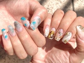 ちぐはぐニュアンスネイル