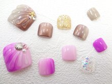 ネイルサロン クイール 小山店(NAIL SALON QUILL)/ワンカラー×縦グラデ