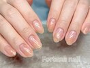 ニュアンスネイル＋ミラーライン
