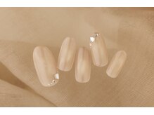 ヴァンネイル(VINGT NAIL nail&eye beauty)/大人ベージュオフィスネイル