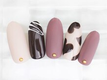 ネイルサロン あかねいろ/バレンタイン　ハート手描き