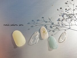 くすみパステルnail