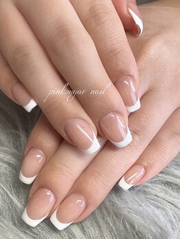 ピンクシュガーネイル(pink sugar nail)/王道フレンチ♪