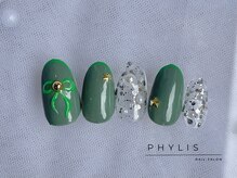 フィリス 横浜店(PHYLIS)/リボンネイル／細フレンチ