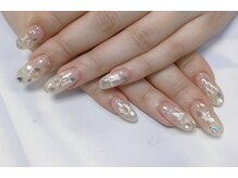 ネイルサロン ビューティーマジック 川口店/クリアオーロラホロネイル