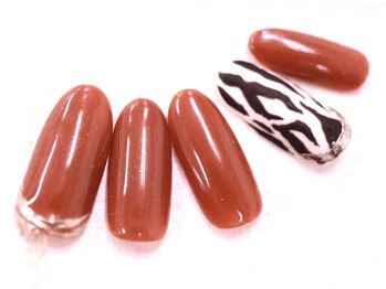 ネイルサロン ドルチェネイル 柏店(Dolce.Nail)/#ゼブラ#ミラー#ボルドー