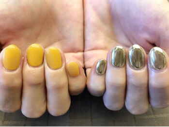 プラハネイル(+HER 美甲)/アシメ☆ミラー