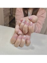 ルタンドゥボヌール 松山市駅前本店/蝶々×チークネイル