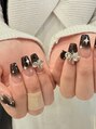 ベストネイル 渋谷109前店(Best Nail) 長さ出しグラデーション、星のシールがキラキラ
