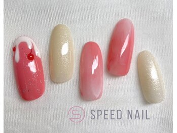 スピードネイル アンド アイ 宮交シティ店/#92 【さくらんぼ×ピンク】