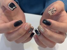 アイネイルズ 天神今泉店(I-nails)/【mami.i】ネイビーリボン