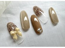 スピードネイル アンド アイ 宮交シティ店/#244 &nbsp;【ツイード×リボン】