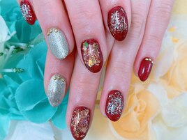 【豊田】冬ボルドーネイル